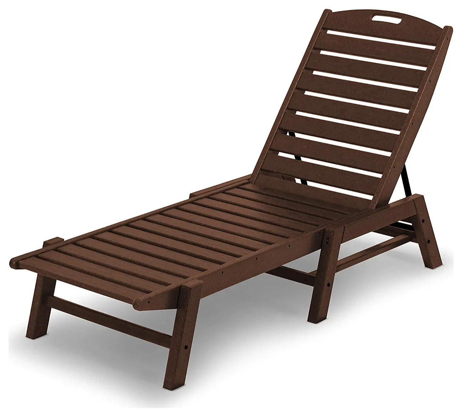 Durable Outdoor Chaise Lounge, Weatherproof Slatted Seat & Minimal ... - Minimalist Outdoor Chaise Lounge With Storage And Bench