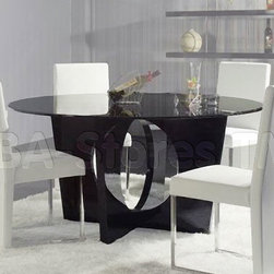 Armani Xavira Round Glass Dining Table - VIG Furniture - Dining Tables
