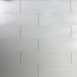 Abolos - Monroe Large Format 4x16 Textured Glossy Glass Subway Tile in Siberian Husky - Wall And Floor Tile