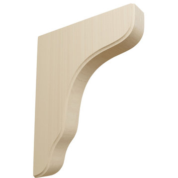 1 3/4"Wx8 1/2"Dx11"H Plymouth Wood Bracket, Rubberwood, 6-Pack
