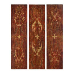 www.essentialsinside.com:; elegant panels wall art, set of 3 - Artwork