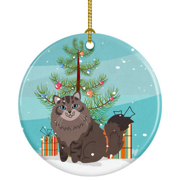 Caroline's Treasures Siberian Cat Merry Christmas Tree Ceramic Ornament