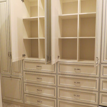 White Master Closet with Van Dyke Glaze in Destin, Florida