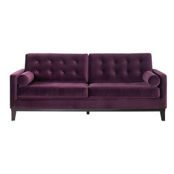 Armen Living - Armen Living Centennial Sofa, Purple - Sofas
