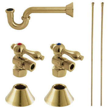 Kingston Brass CC43107LKB30 Traditional Plumbing Sink Trim Kit, Brushed Brass