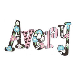 Custom Painted Letters w/ Flowers - Wall Letters