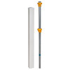 Vinyl Finishing Post w/Cap and No-Dig Steel Pipe Anchor Kit (1 Pack)