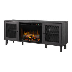 Dimplex Asher Media Console Electric Fireplace With Logs