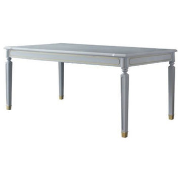 Dining Table, Pearl Gray Finish