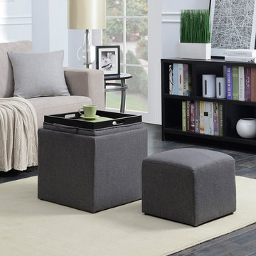 Designs4Comfort Park Avenue Single Ottoman with Stool