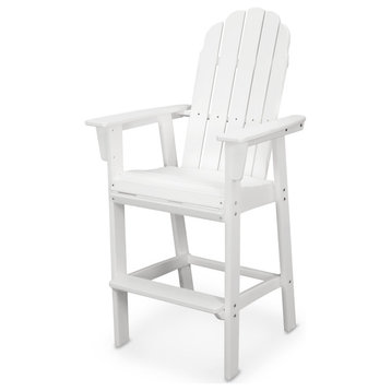 POLYWOOD Vineyard Adirondack Bar Chair, White