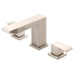 Pioneer Industries - Mod Two Handle Roman Tub Trim Set, Pvd Brushed Nickel - Two Handle Roman Tub Trim Set Metal Lever Handle Rigid Spout 6-5/8" Reach 3-Hole 8" to 16" Installation