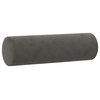 vidaXL Throw Pillows 2 Pcs Round Cylinder Bolster Pillow Dark Gray Velvet