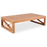 Meridian Furniture - Anguilla Teak Outdoor Coffee Table, Natural - Bring home this Anguilla teak outdoor coffee table to complete the look of your outdoor entertaining area. This pretty table offers amply sized top for holding coffee cups or a spread of your favorite foods for brunch outdoors. Made from teak with a natural finish, this table is resistant to rot and pests, so it weathers the outdoors with ease. Pair the table with more Anguilla items for a casual and relaxing look outside.