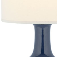 Safavieh White Ceramic Paris Lamp, Navy