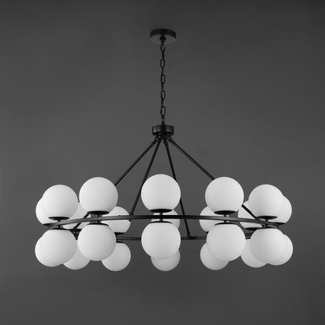 Safavieh Traycee Metal Round Chandelier Black / White