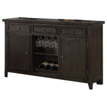 Dark Brown Rustic Dining Collection, Server