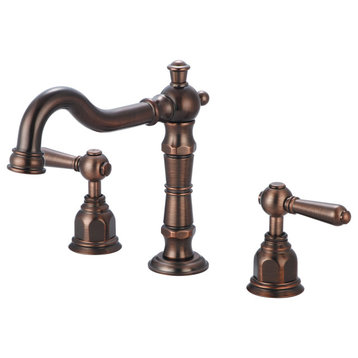 Americana Two Handle Bathroom Widespread Faucet, Oil Rubbed Bronze