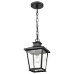 Millennium Lighting - Bellmon Collection 1 Light 7.5" Powder Coat Black Outdoor Hanging Pendant - The Bellmon Collection takes outdoor lighting to the next level with the perfect balance of traditional style and understated elegance. These exterior fixtures are available in both powder coated black and bronze and finished with clear glass.