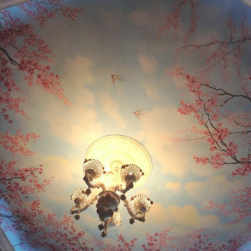 Cherry Blossom Trees Ceiling Mural by Tom Taylor of Wow Effects