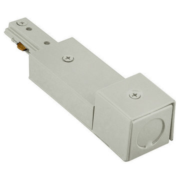 WAC Lighting H Track Live End BX Connector in Brushed Nickel