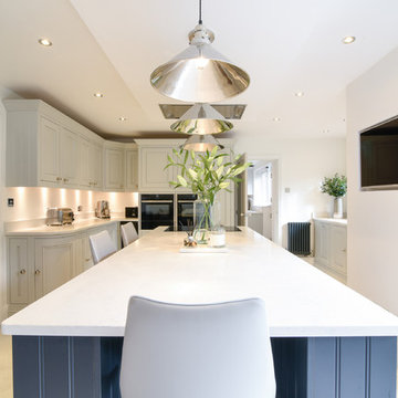 1909 In-Frame shaker style traditional kitchen in dove grey and charcoal