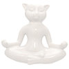 Ceramic 7" Yoga Cat, White