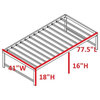 Archer 17"H Platform Daybed Bed Frame With Roll-Out Trundle Set, Black Metal
