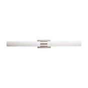 Perpetua 42" LED Vanity Fixture 53.5W Dimmable Frosted Glass 4600 Lumens, Brushe