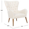Safavieh Couture Brayden Contemporary Wingback Chair Off White