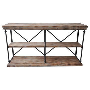 La Salle Metal and Wood Console