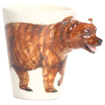Bear 3D Ceramic Mug, Brown