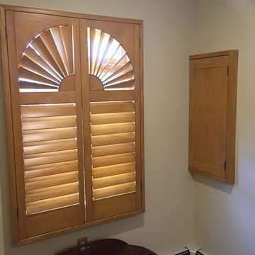 Plantation Shutters - Woodland Harvest Square Fan Top