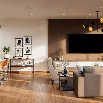 Designing Dreams: Crafting Stunning Living Rooms and Kitchens in Moscow, Russia