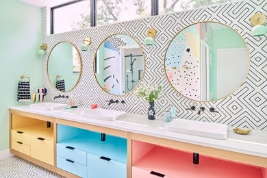 Example of a trendy bathroom design in Austin