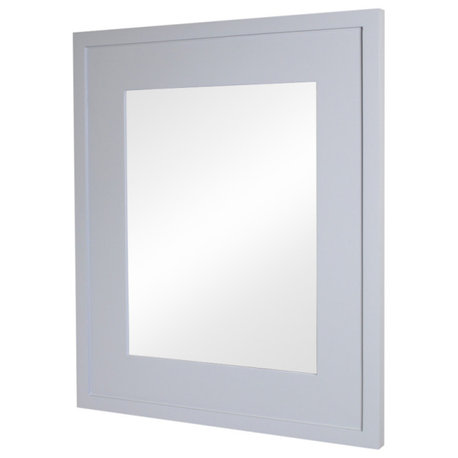 14"x18" Fox Hollow Furnishings Mirrored Medicine Cabinet, Light Gray