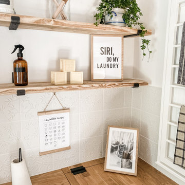 Waschküche in Landhausstil mit IKEA Möbel