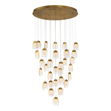 SJ2071 Sugar Chandelier with Sculptural Glass Design for Living Rooms
