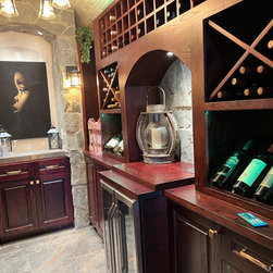 Wine Cellar Arch Elevation - Wine And Bar Cabinets