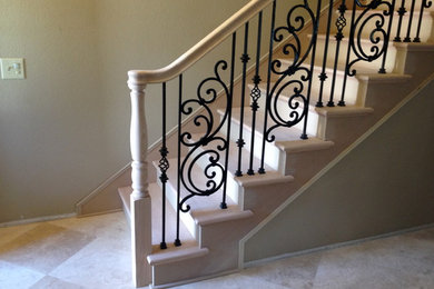 Example of a tuscan staircase design in Orange County