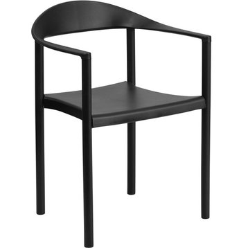 Flash Furniture Hercules Series 1000 Lb. Capacity Black Plastic Cafe Stack Chair