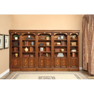 Parker House Huntington 5-Piece Library Wall in Pecan