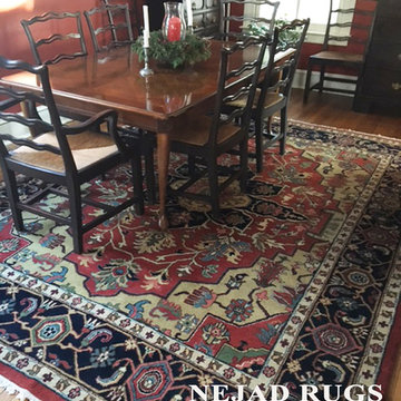 Nejad's Rust Heriz in Dining Room