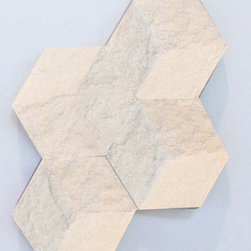 Chiseled Cream Hive Tile - Home Decor