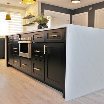 Coal Valley, IL- What's Black & White and Gold All Over? This On-Trend Kitchen