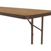 Correll 30"W x 60"D Melamine Top Folding Table in Medium Oak