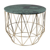 Deep Emerald Marble Geometric Table