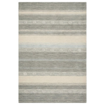 Safavieh Kids 8' x 10' Hand Loomed Wool Rug in Gray and Ivory