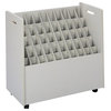 Pemberly Row 50 Compartment Mobile Wood Roll Files Storage in Putty
