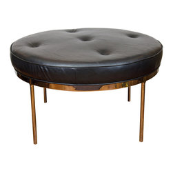 Vintage Round Bench or Ottoman by Milo Baughman - Footstools And Ottomans